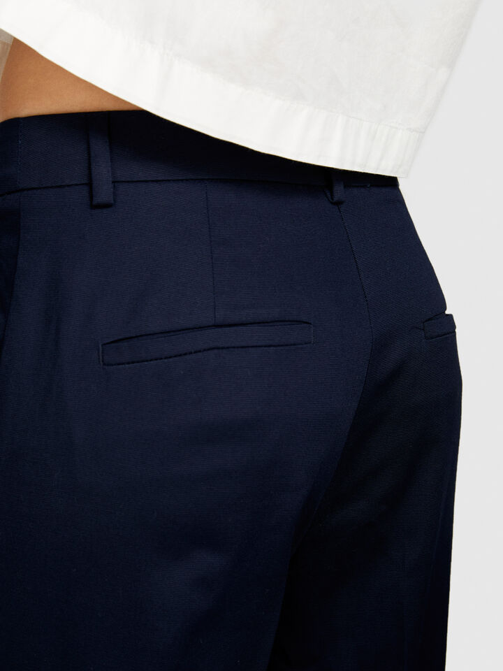 High-waisted trousers - women's high-waisted trousers - Dark Blue | Sisley image number 5